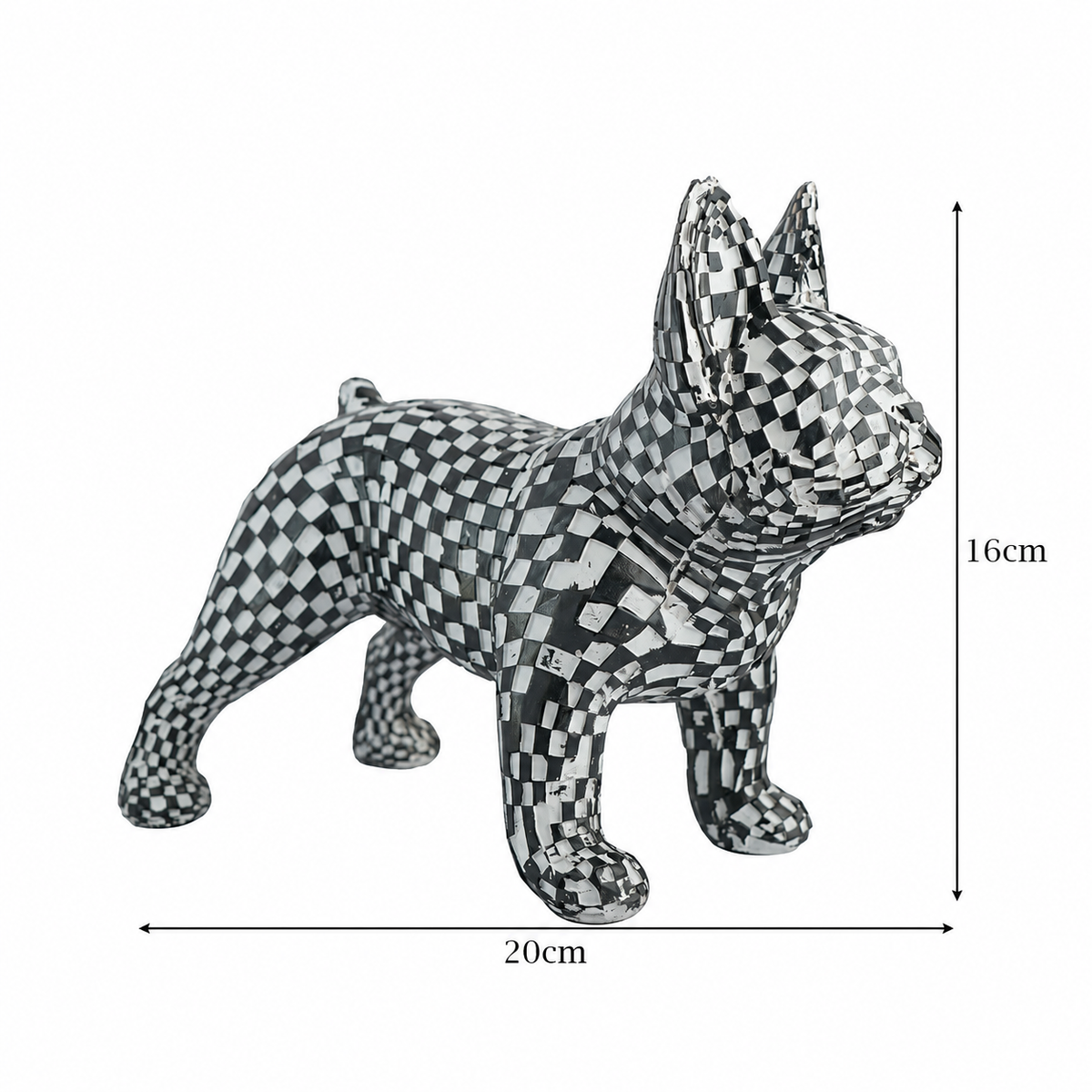 Black & White Checkered French Bulldog