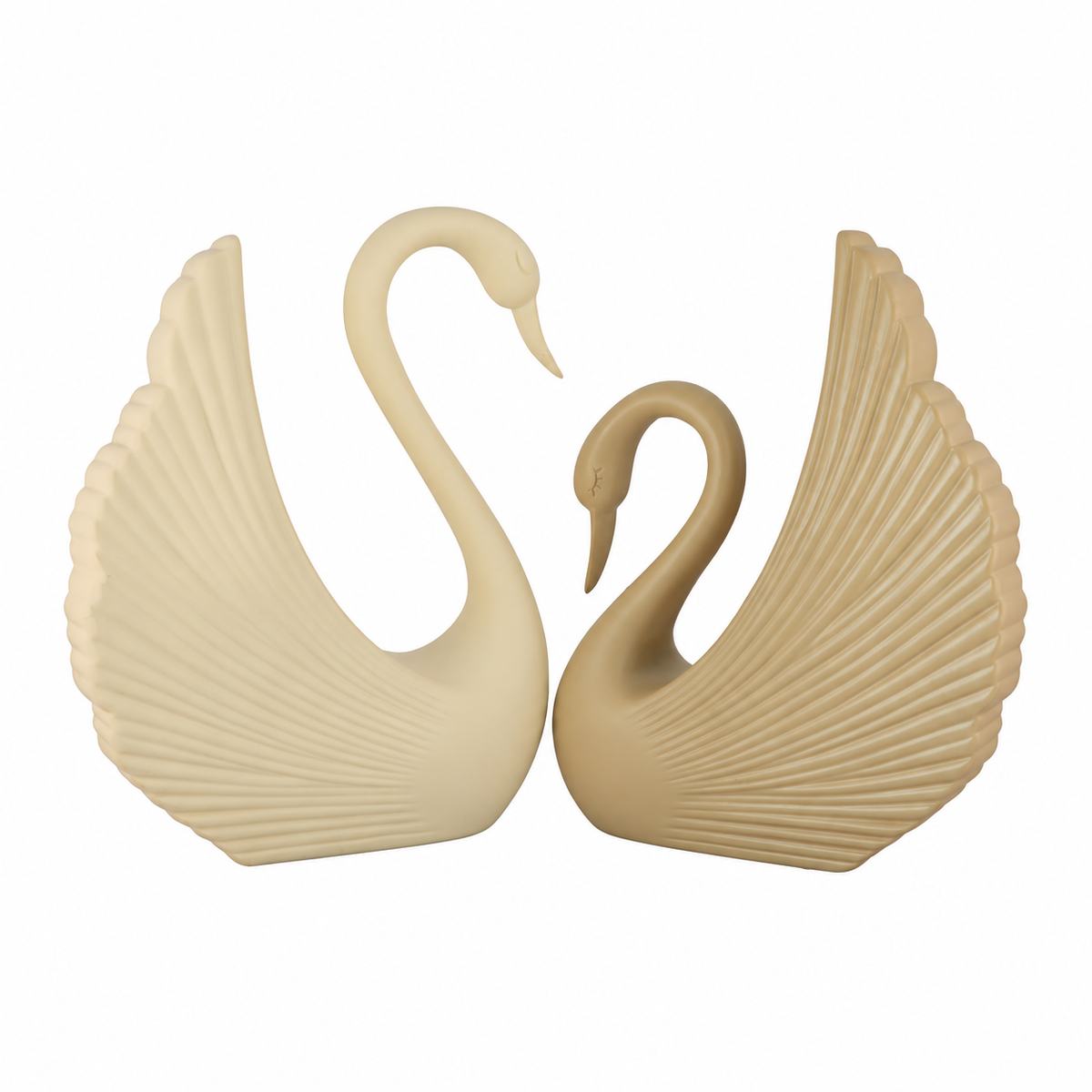 Elegant Swan Couple Polyresin Showpiece Set of 2