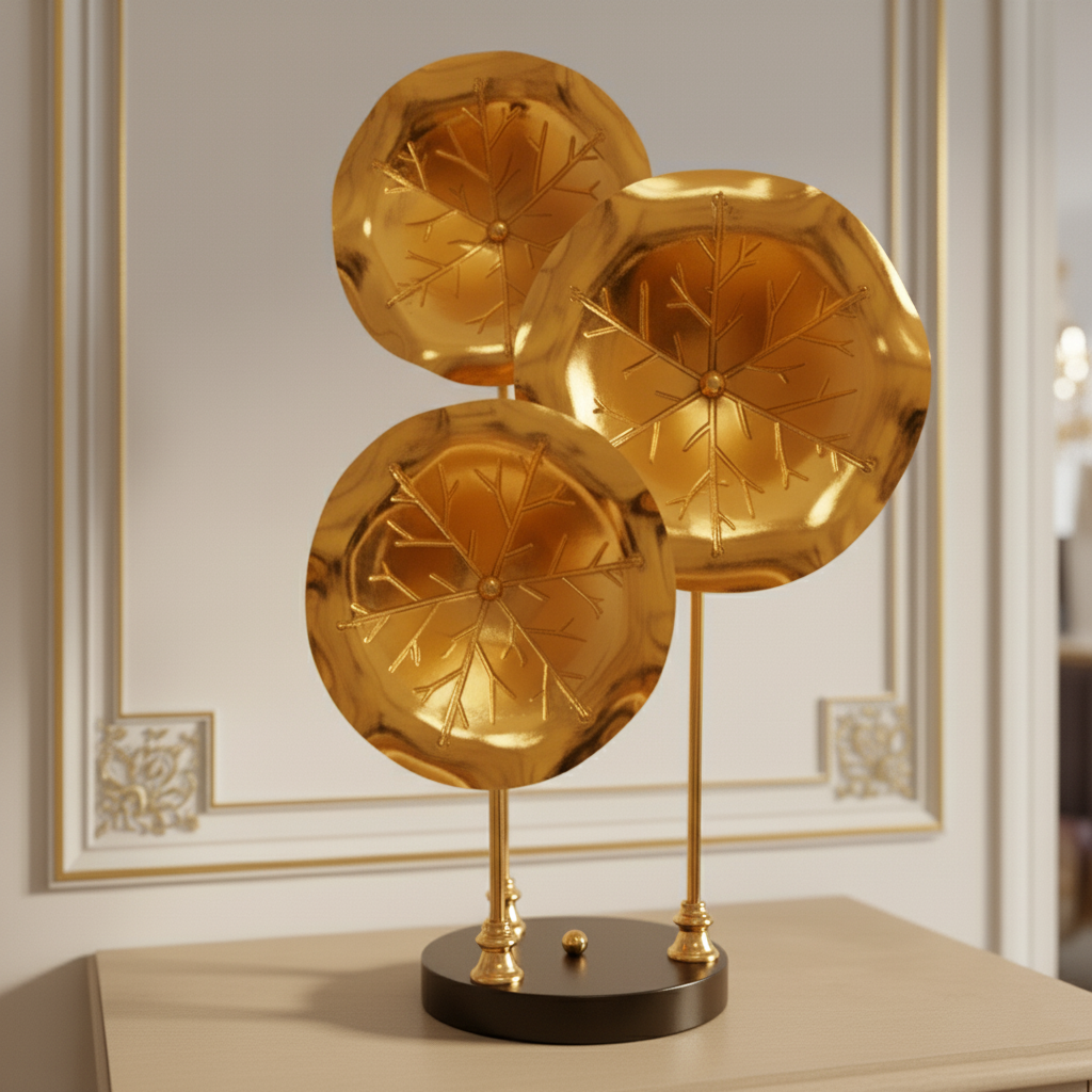 Golden Metal Decorative Table Showpiece