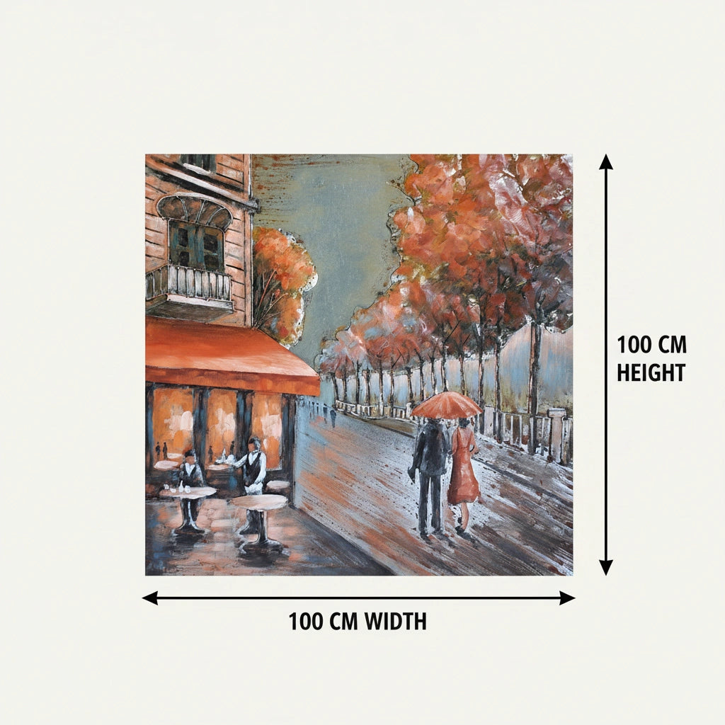 Elare Autumn in Paris 3D Metal Wall Art Painting