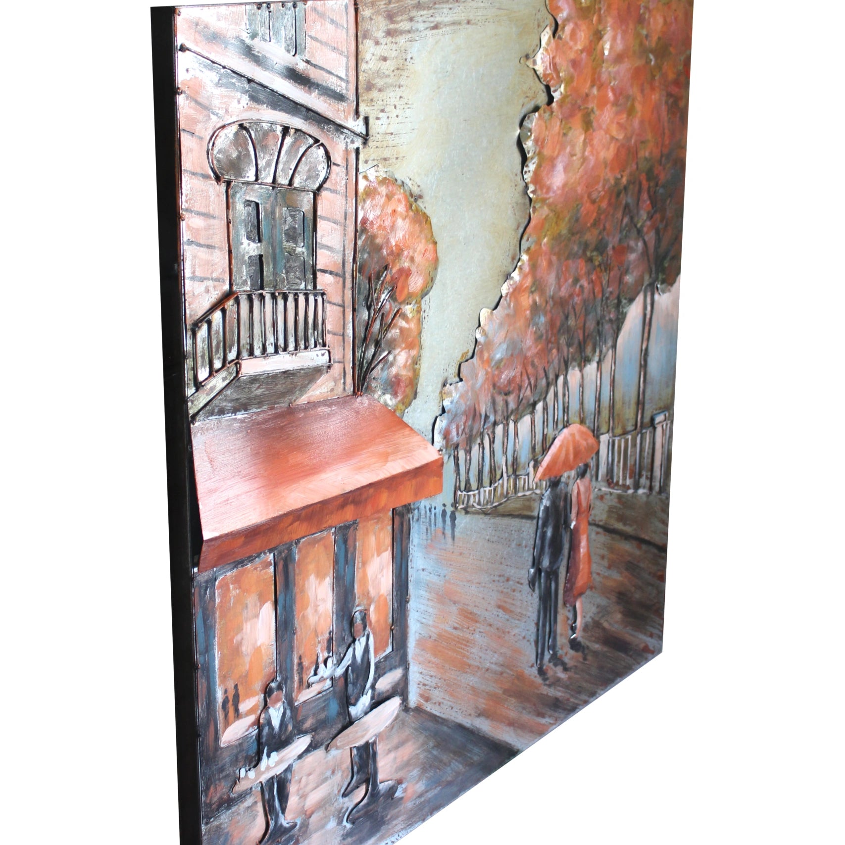 Elare Autumn in Paris 3D Metal Wall Art Painting