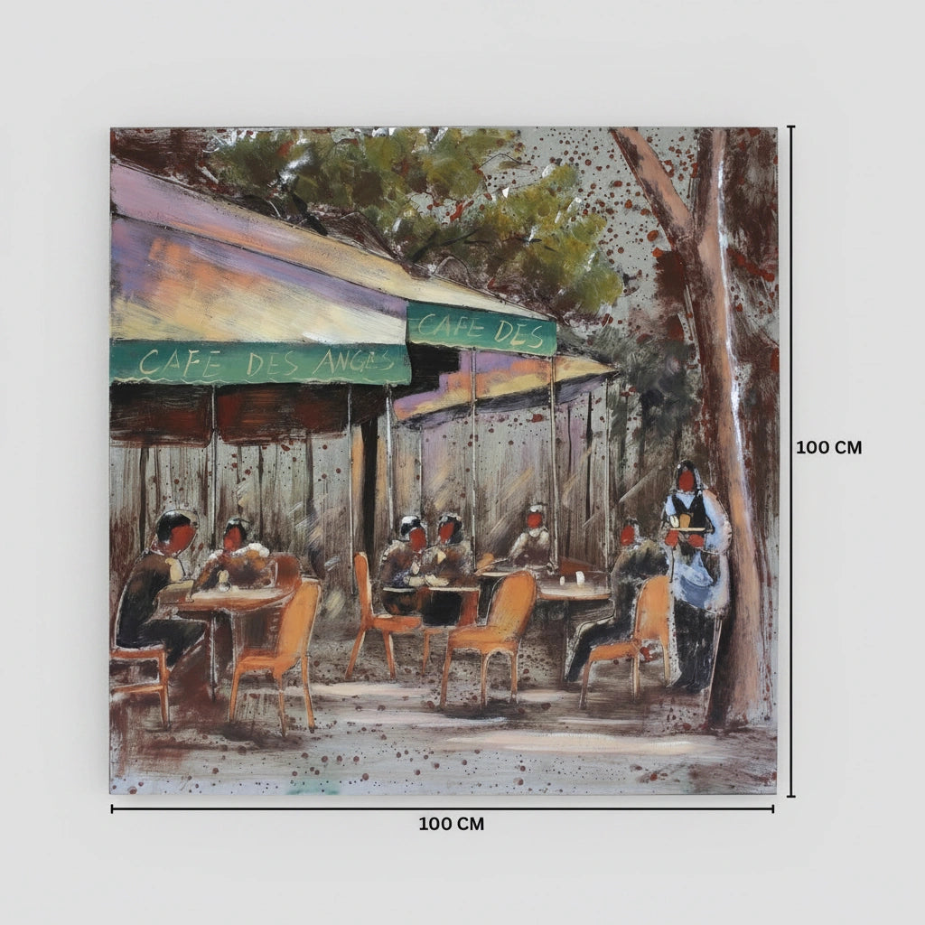 Handcrafted Parisian Street Life Wall Art