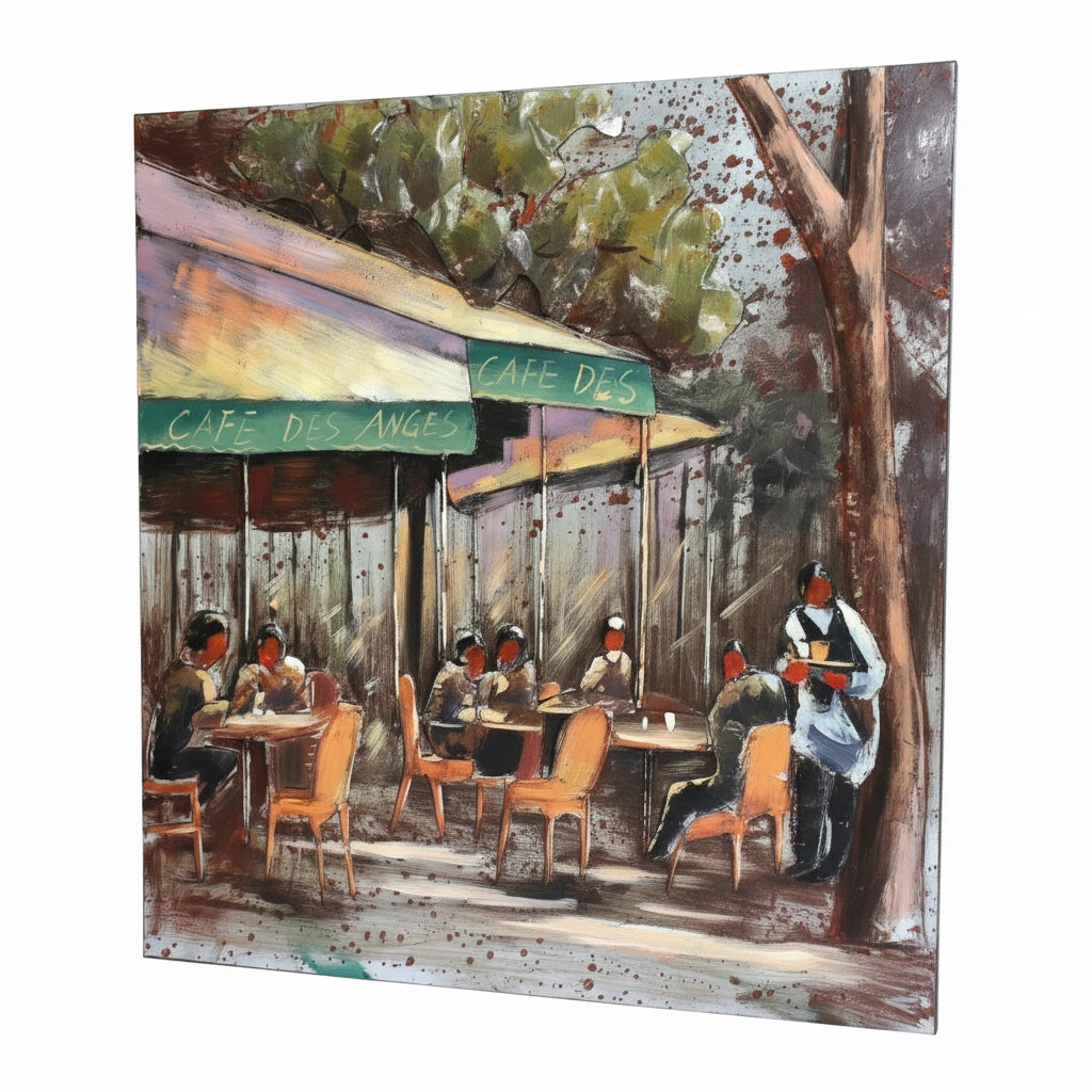 Handcrafted Parisian Street Life Wall Art