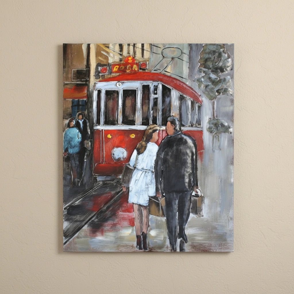 Retro Urban Street Scene Wall Decor