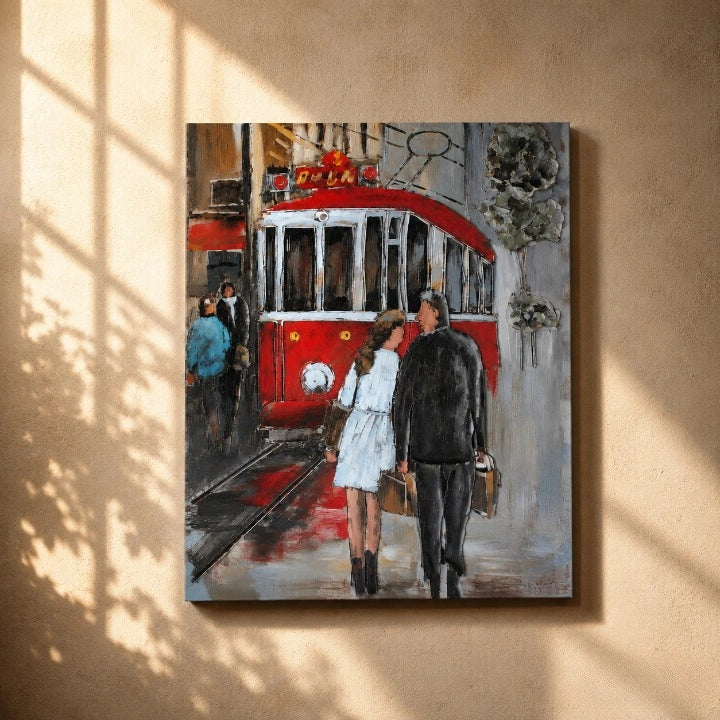 Retro Urban Street Scene Wall Decor