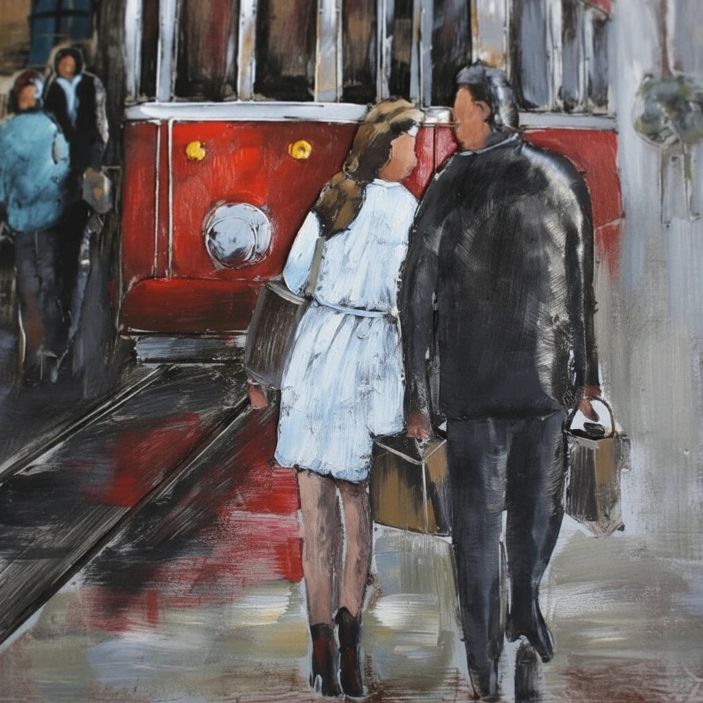 Retro Urban Street Scene Wall Decor