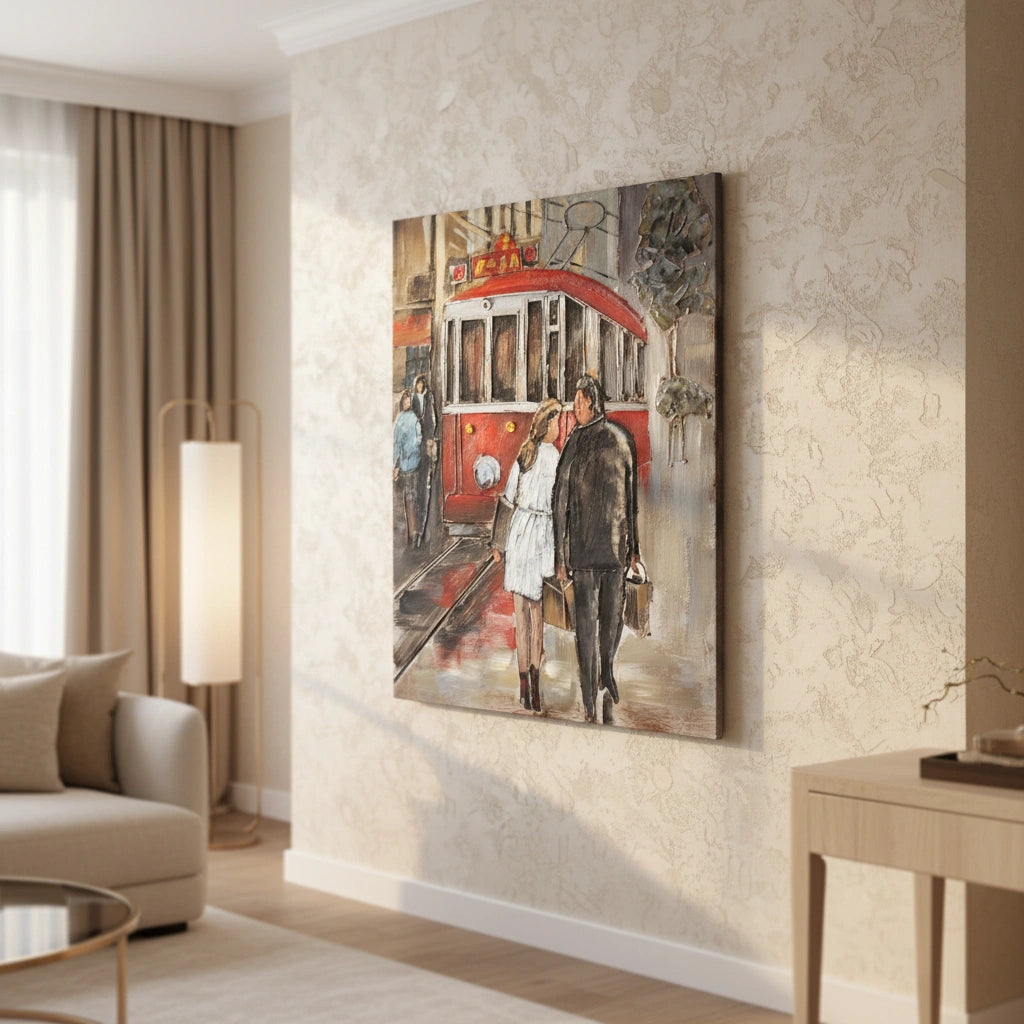 Retro Urban Street Scene Wall Decor