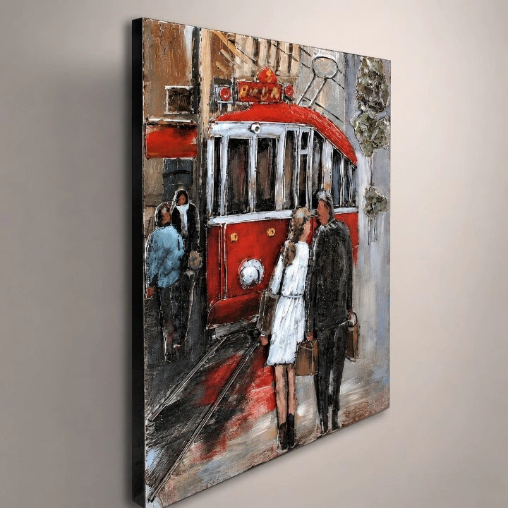 Retro Urban Street Scene Wall Decor