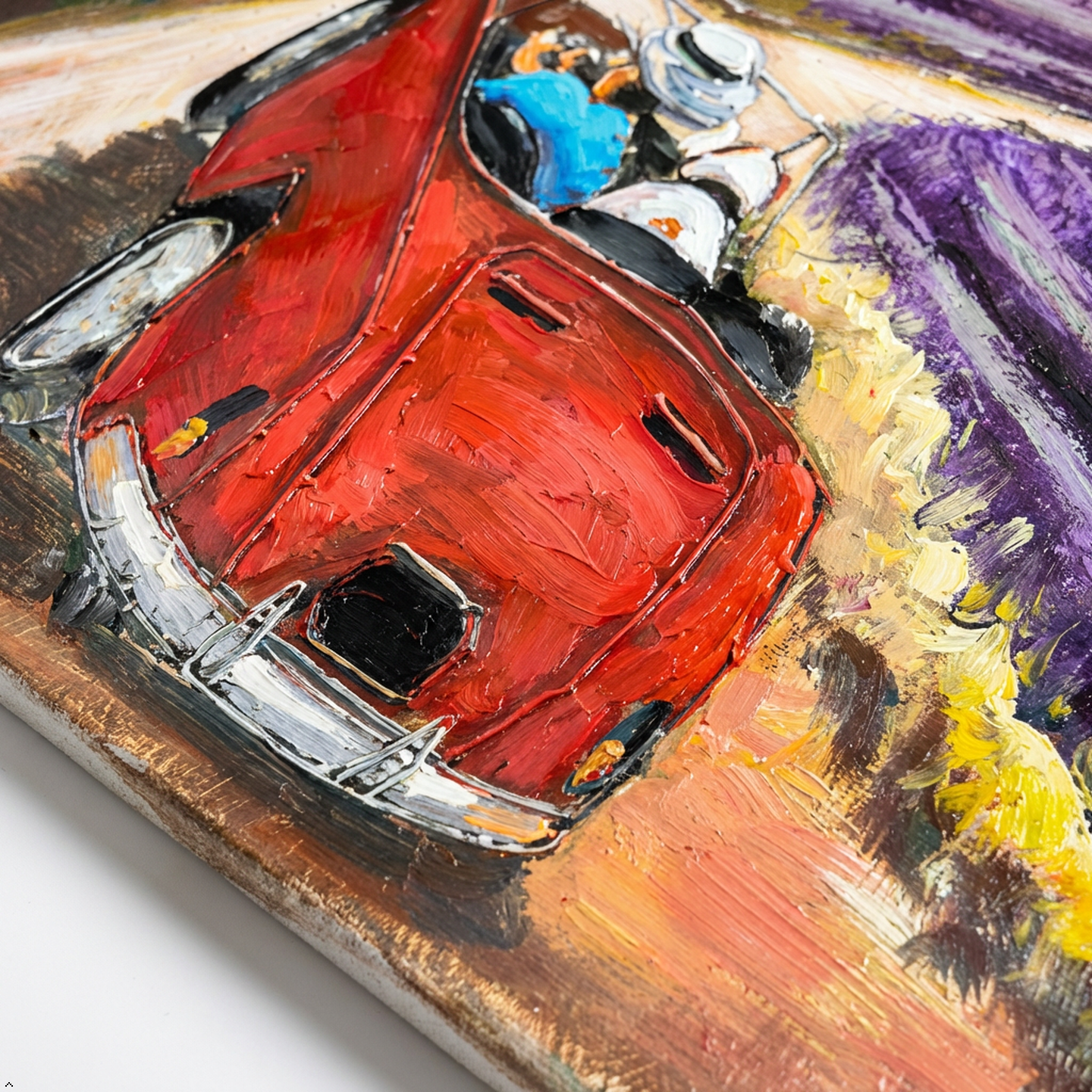 Lavender Fields Road Trip Metal Wall Art