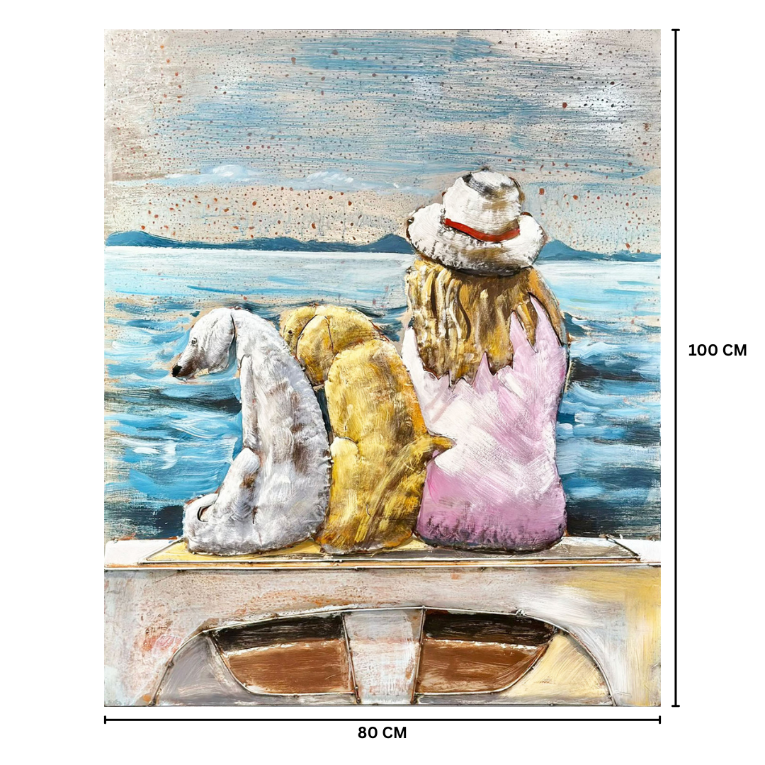Seaside Best Friends Metal Wall Art