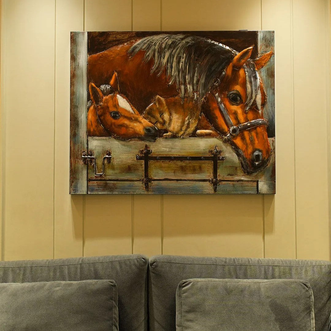 Stable Companions Metal Wall Art