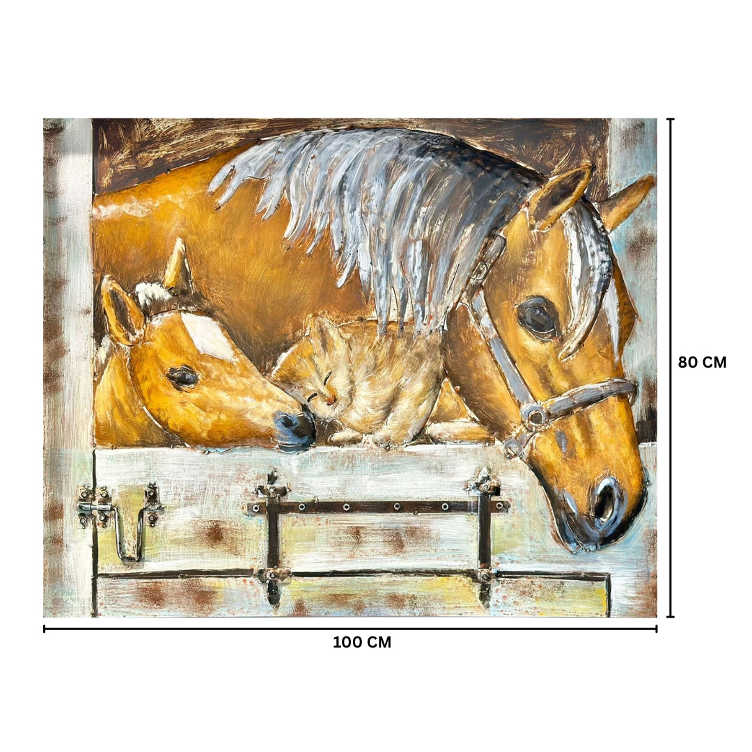 Stable Companions Metal Wall Art