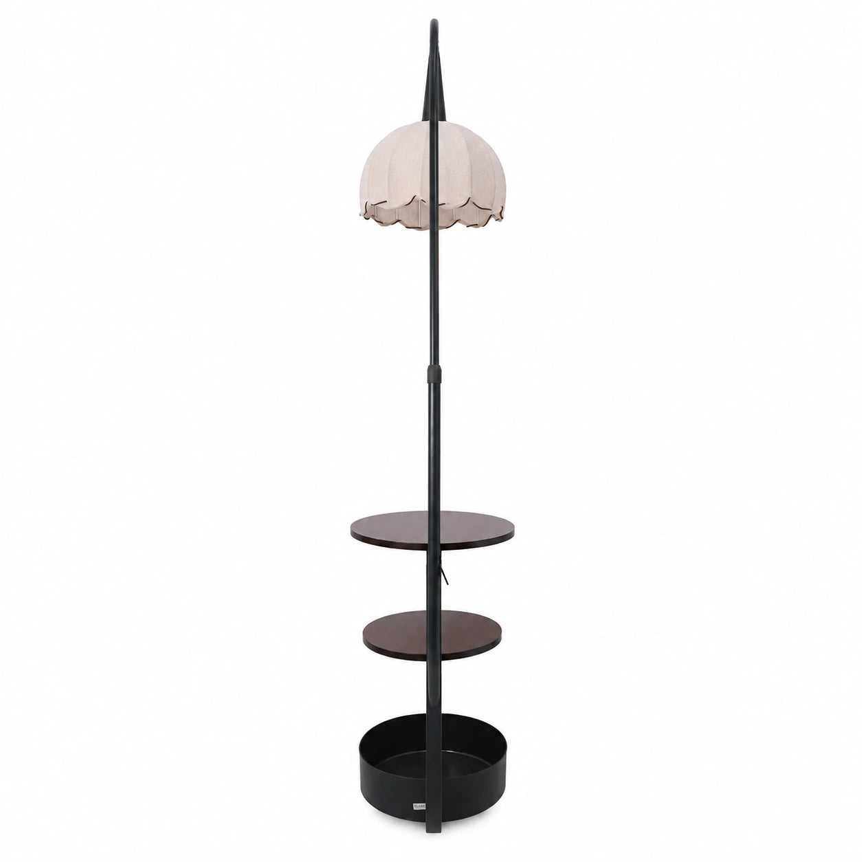 Elare Luxe Floor Lamp with Side Table & Storage Shelf