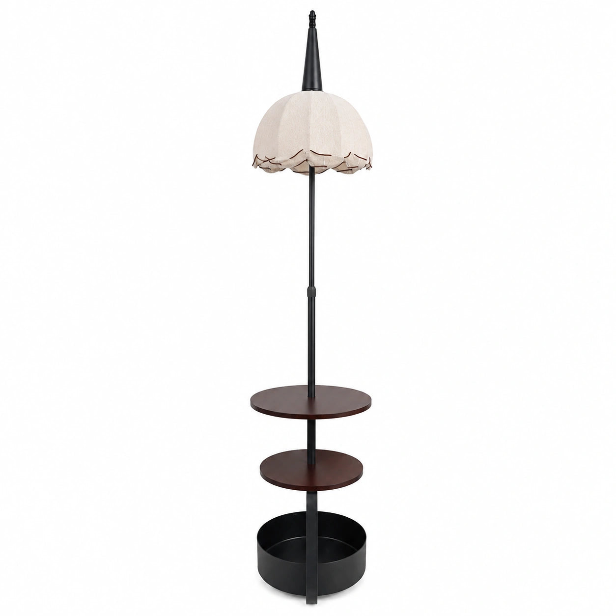 Elare Luxe Floor Lamp with Side Table & Storage Shelf