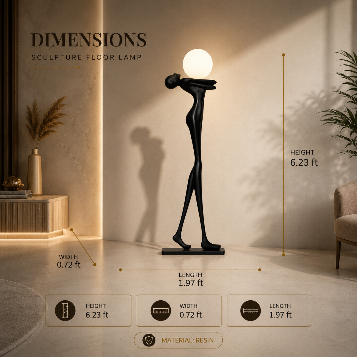 Eclipse Sculptural Floor Lamp