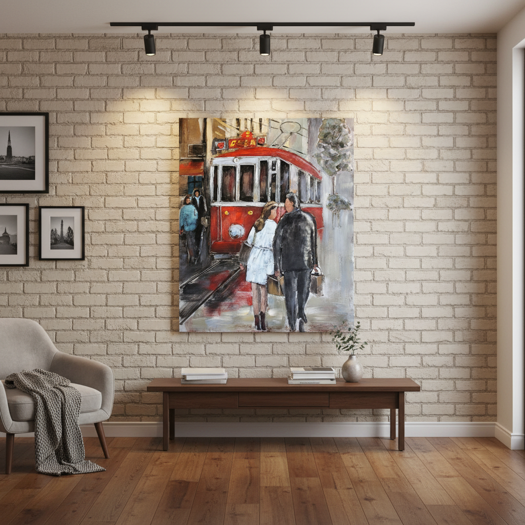 Vintage Red Race Car Metal Wall Art