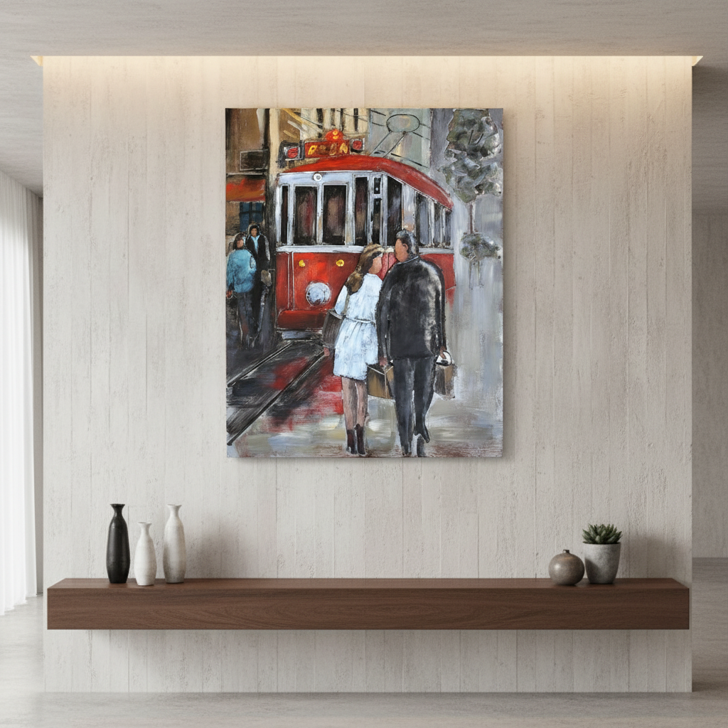 Vintage Red Race Car Metal Wall Art