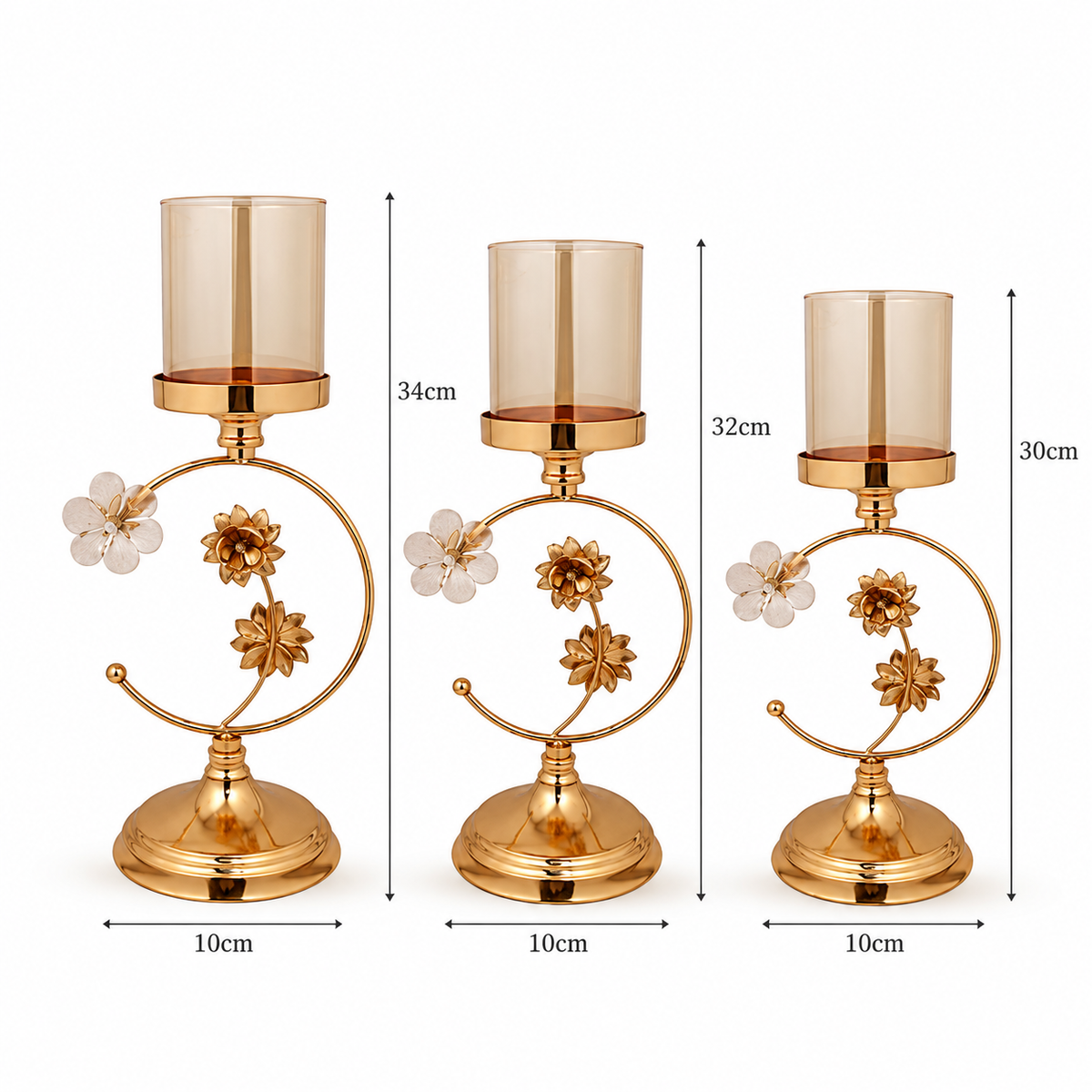Floral Metal Tealight Stand for Home Décor