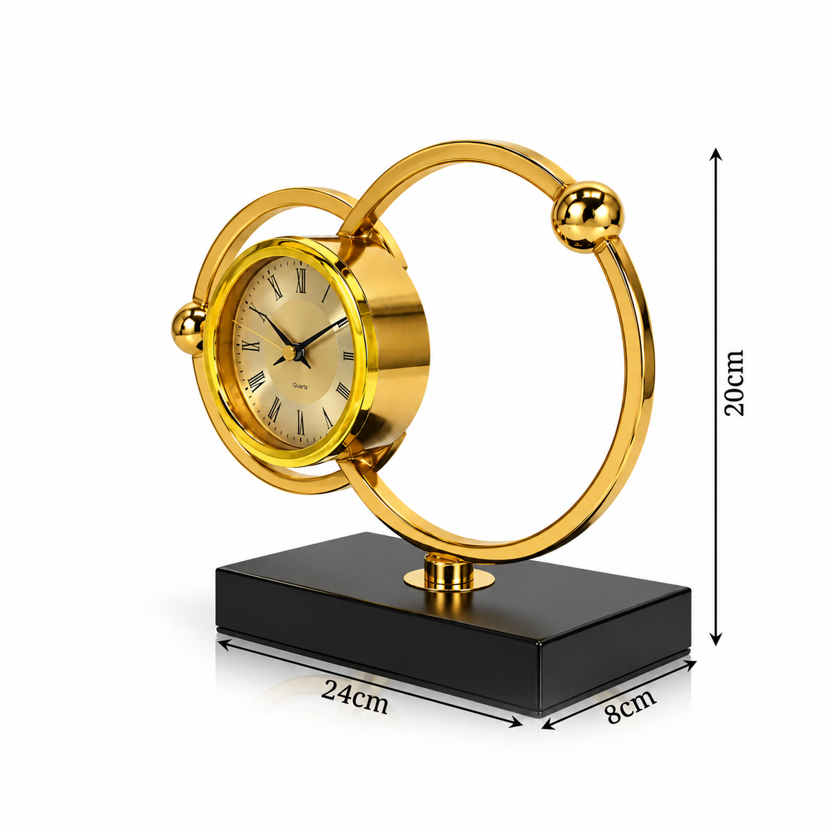 Dual ring desk clock