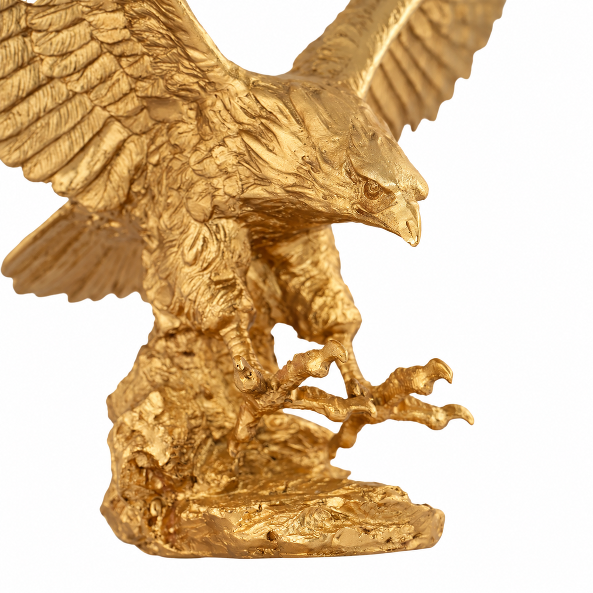 Golden Eagle with Open Wings Polyresin Showpiece