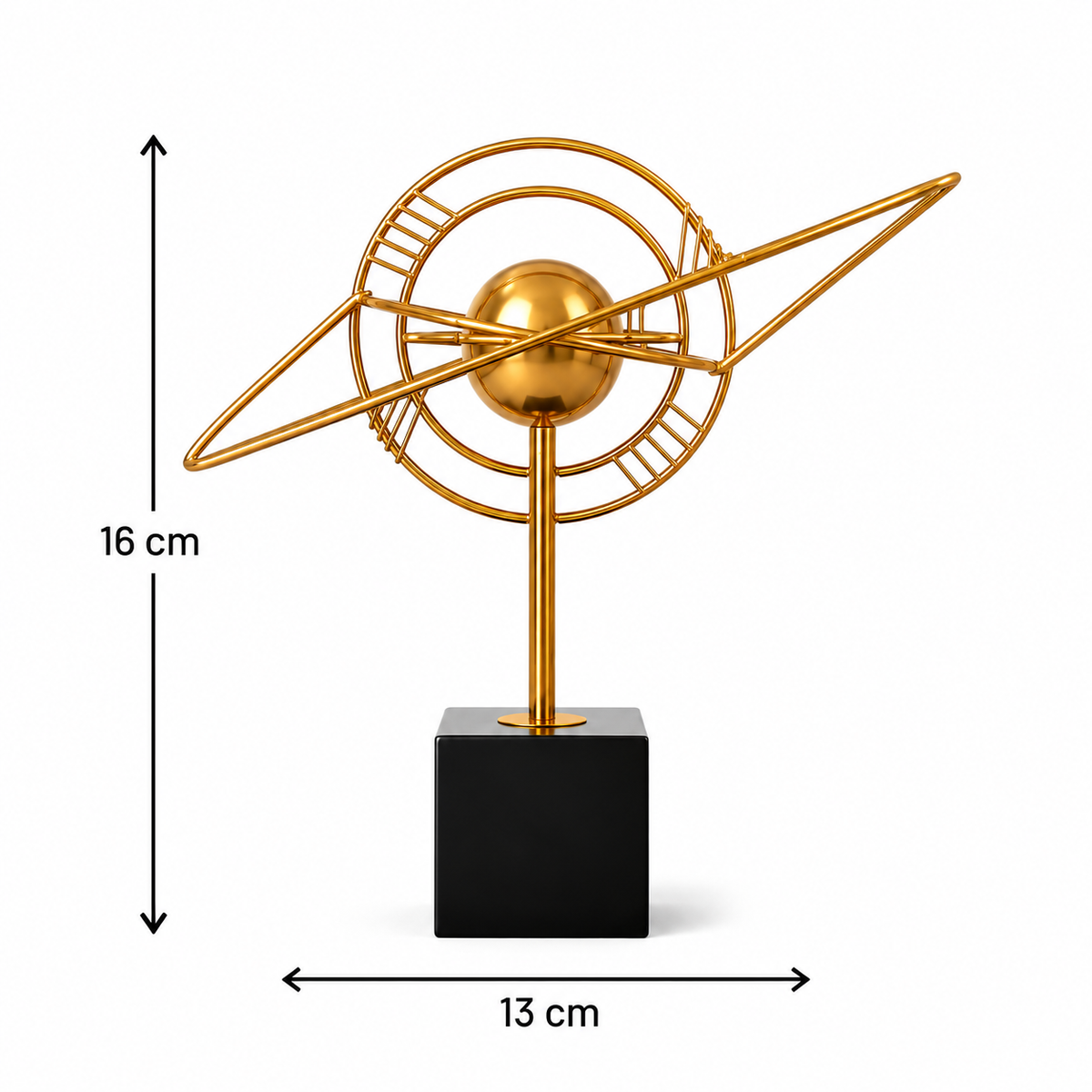 Celestial Orbit Gold Sculpture Showpiece
