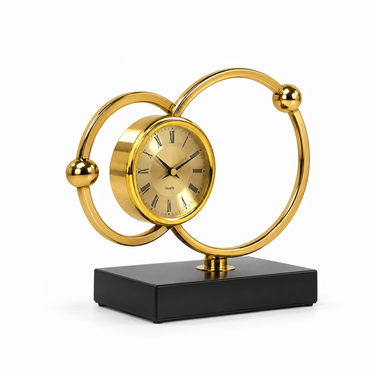 Dual ring desk clock