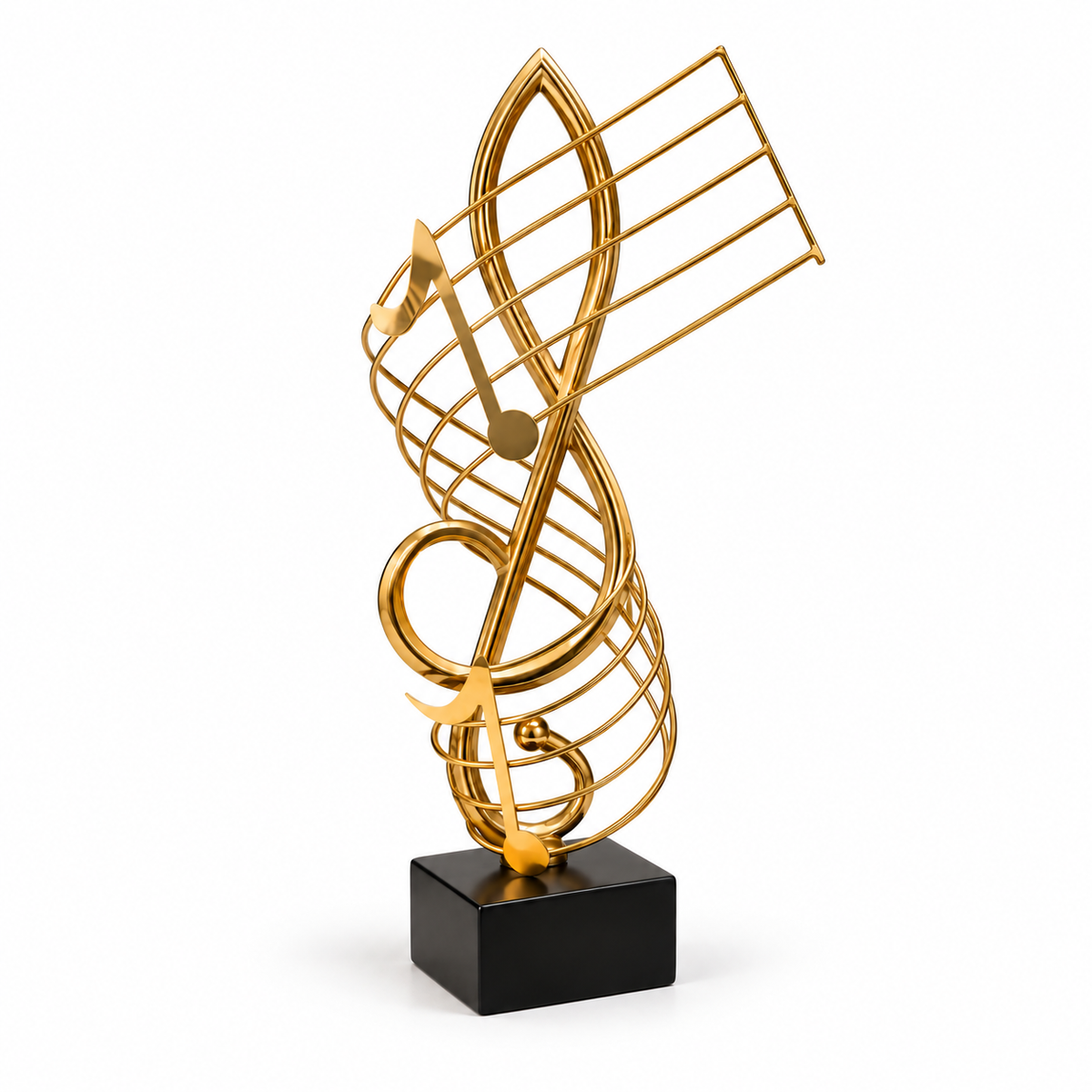 Golden Music Note Sculpture