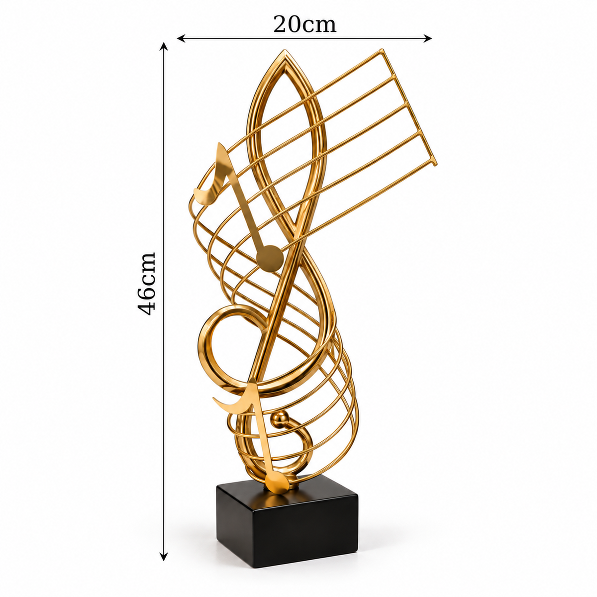 Golden Music Note Sculpture