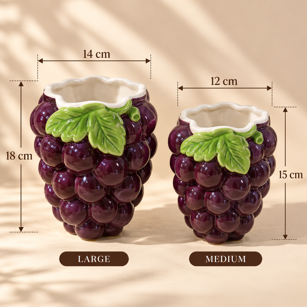 Ceramic Blackberry Shaped Decorative Vase