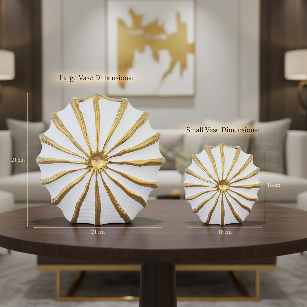 Shell Luxe Ceramic Vase Set