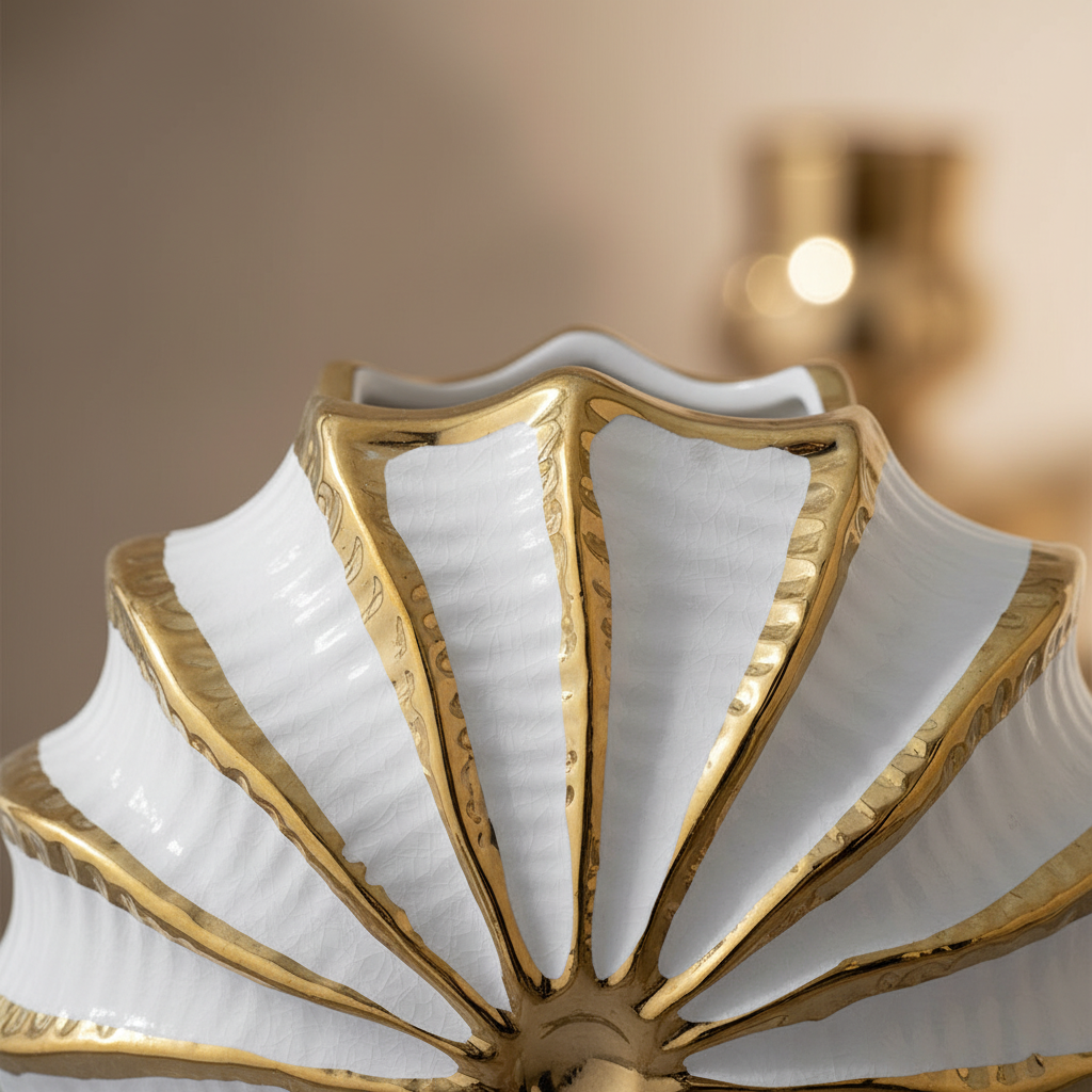 Shell Luxe Ceramic Vase Set