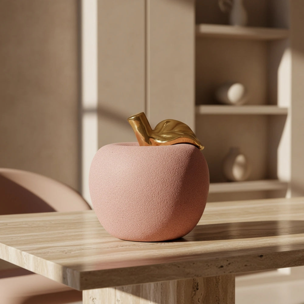 Blush Gold Luxe Apple Sculpture
