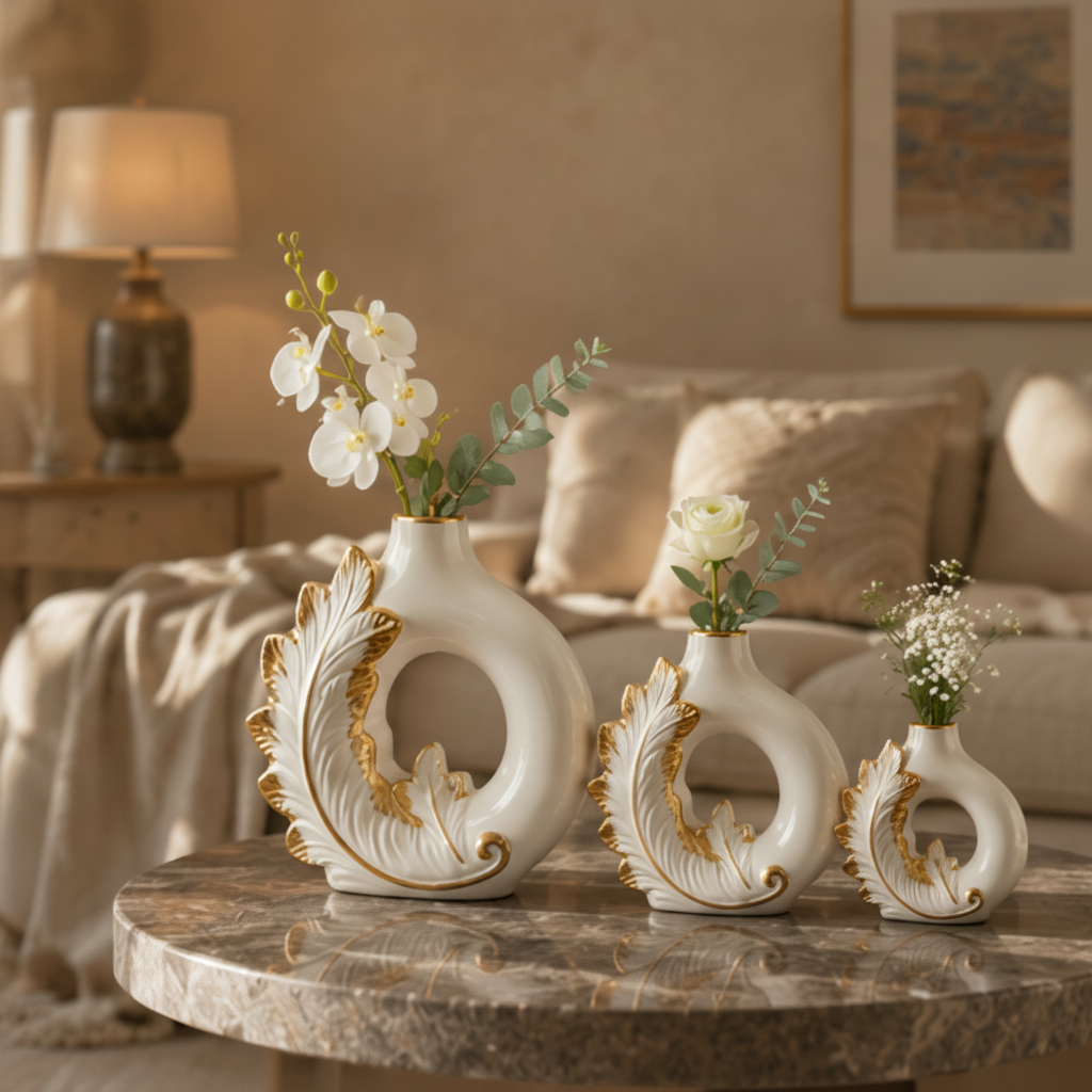 Feather Loop Vase Set