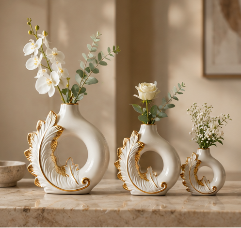 Feather Loop Vase Set