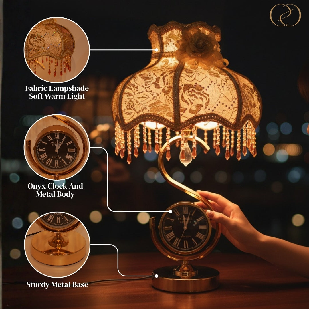 Victorian Heritage Lamp with Clock