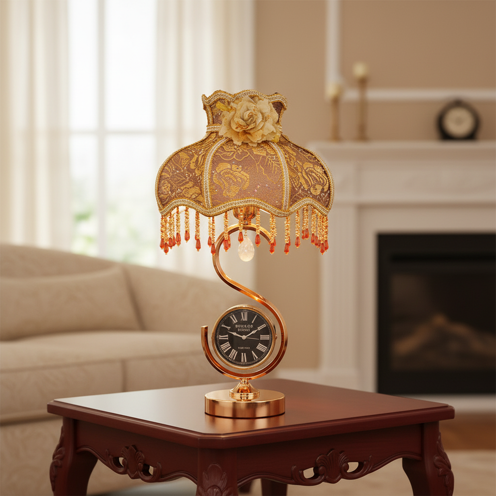Victorian Heritage Lamp with Clock