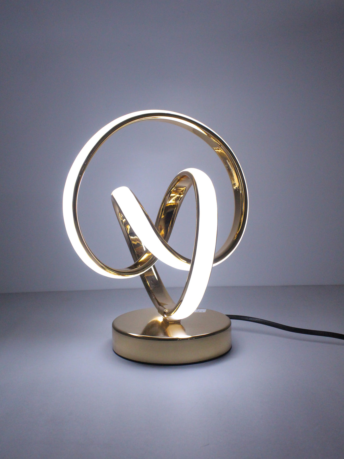 Modern Abstract Loop LED Table Lamp in Gold Finish – 22 CM