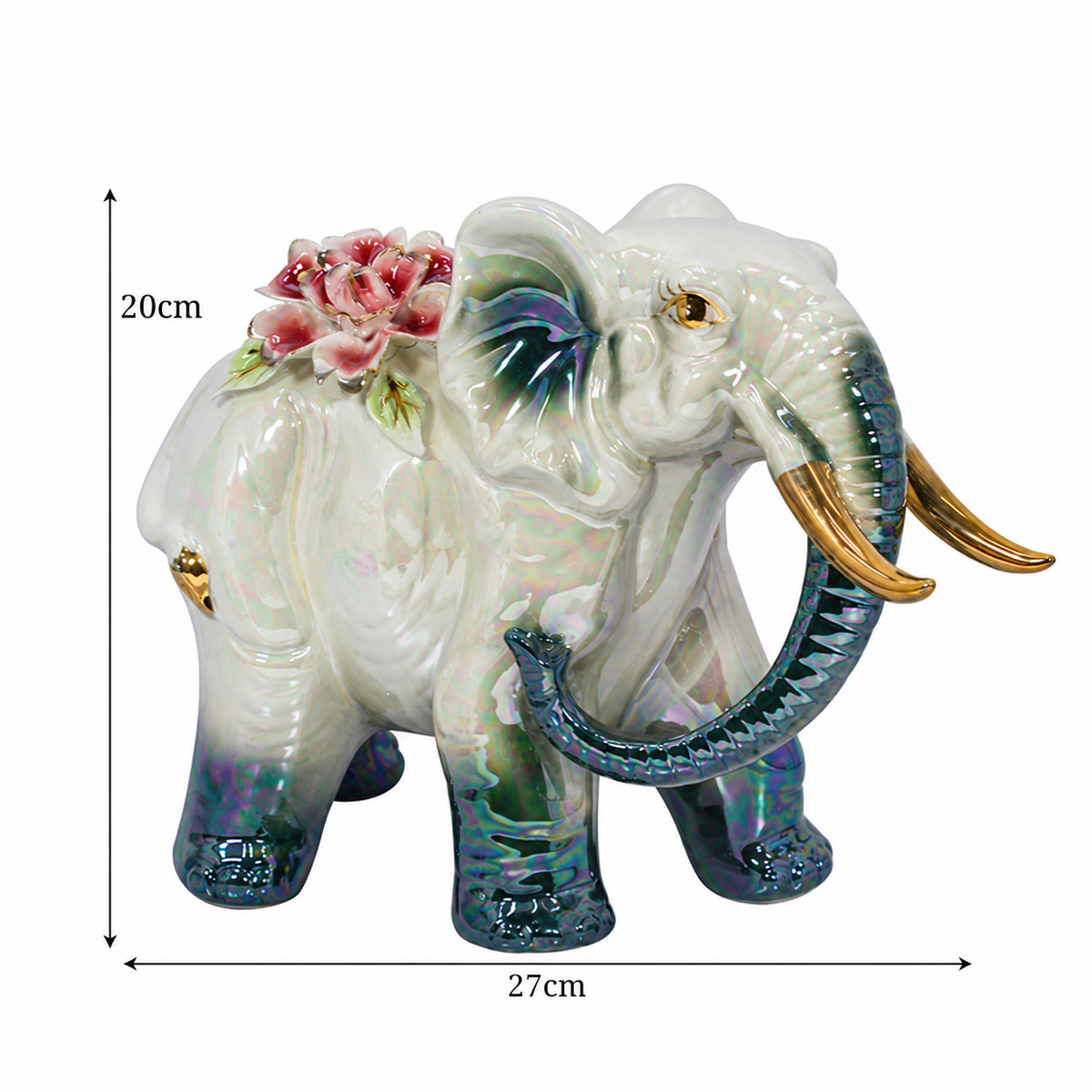 Pearlescent Ceramic Elephant