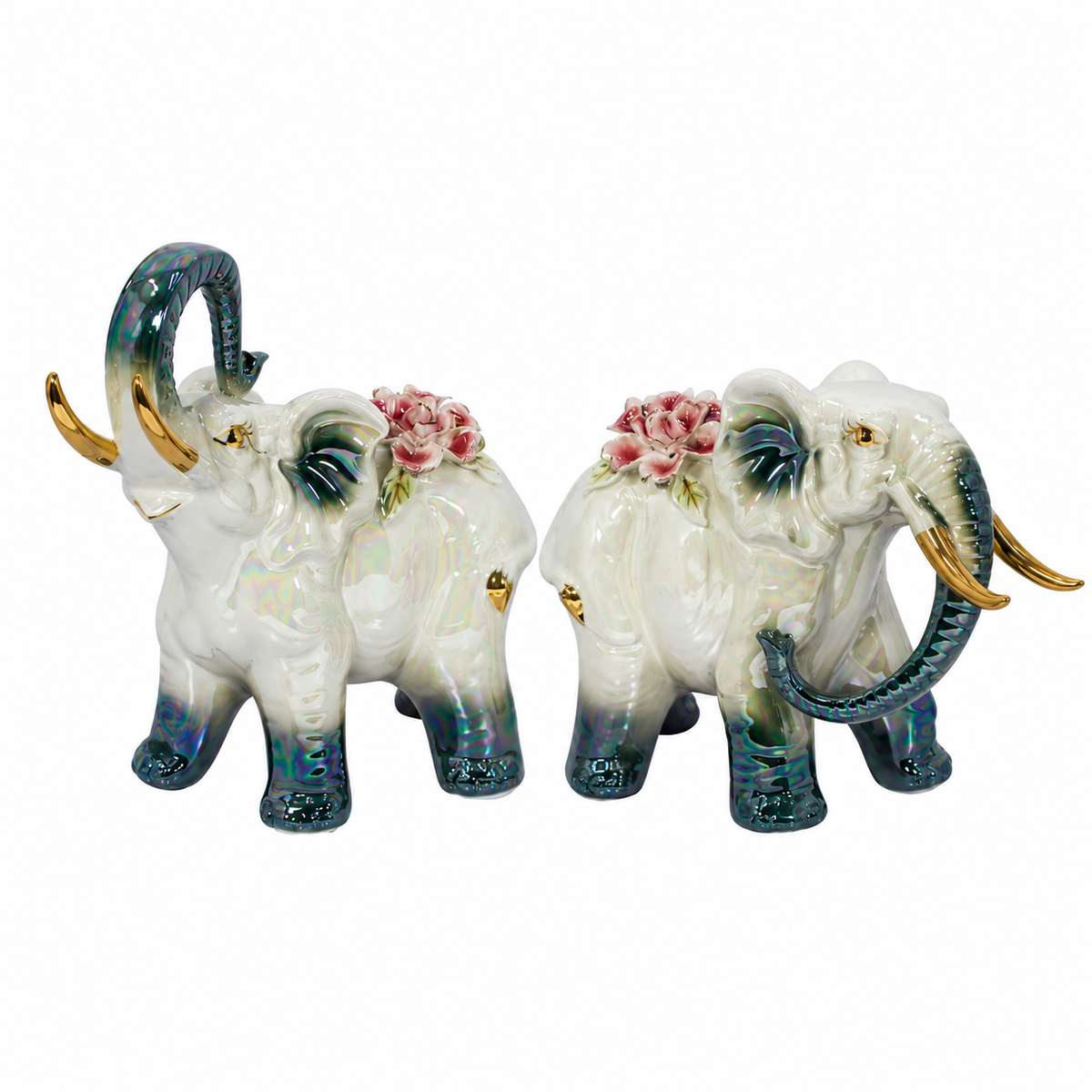 Pearlescent Ceramic Elephant