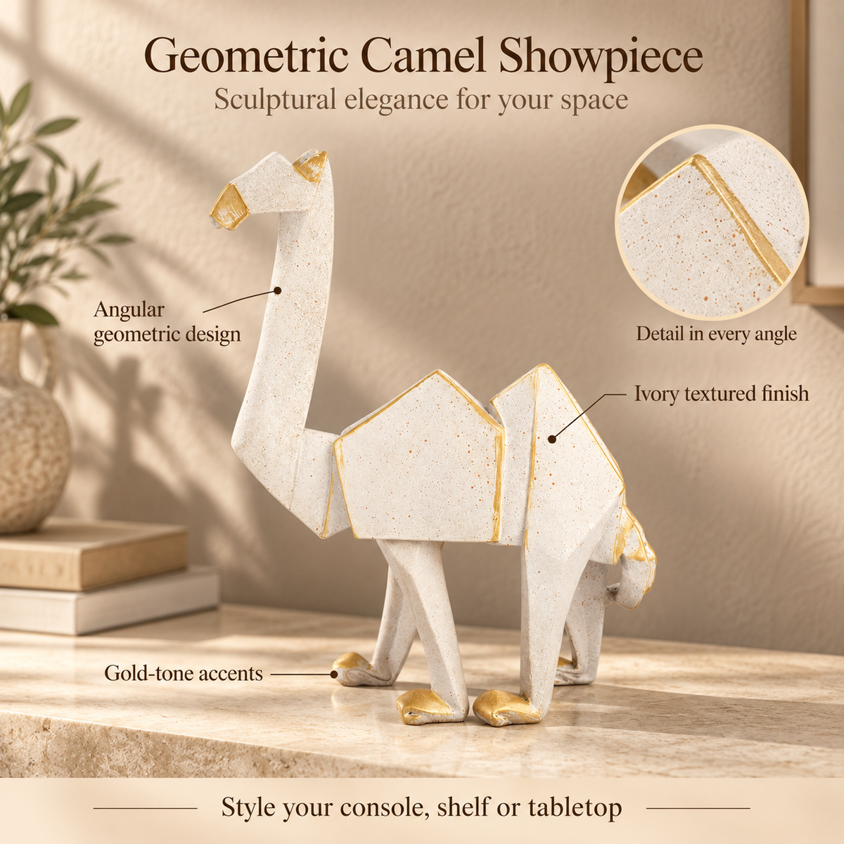 Tall Geometric Origami Camel