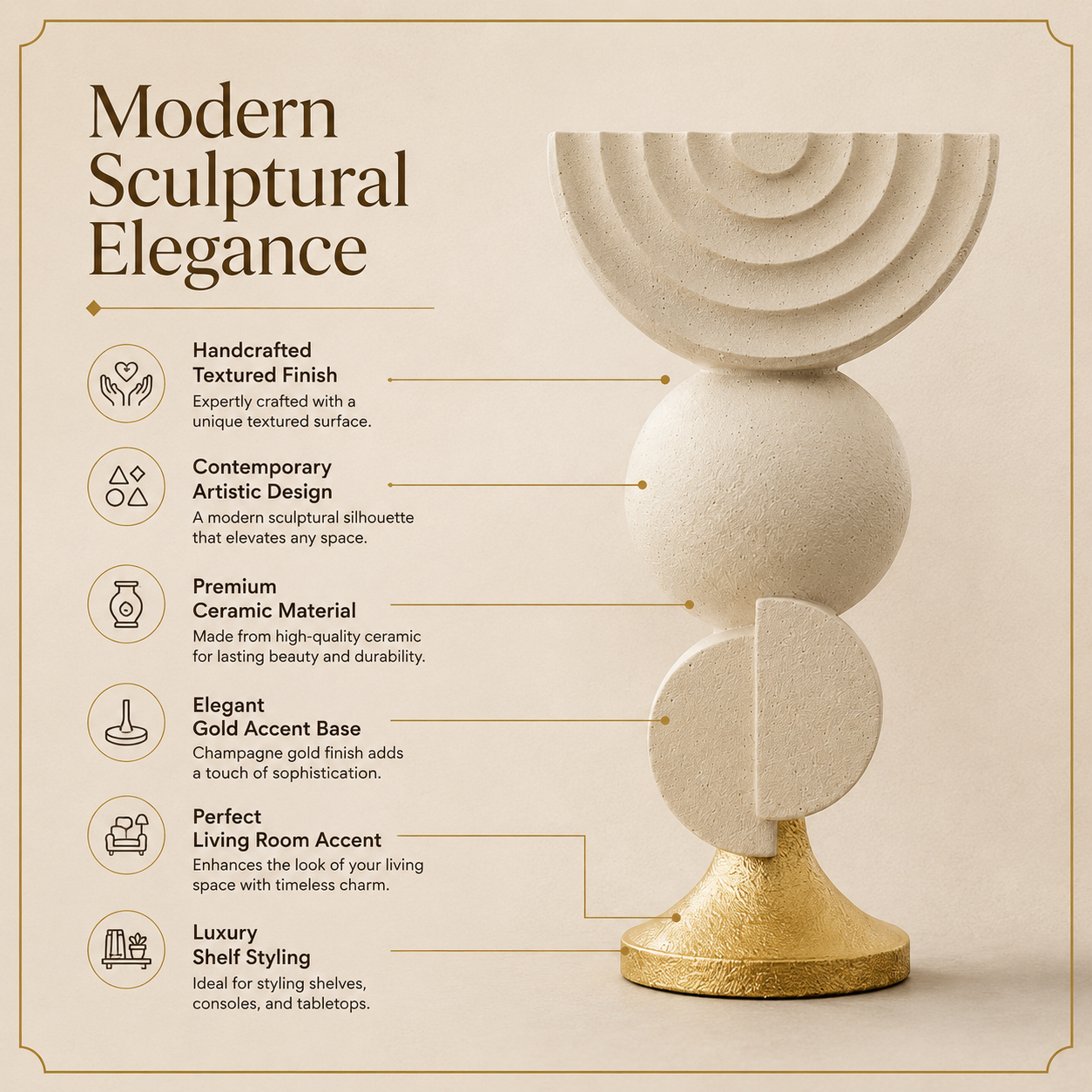 Monarc Orbital Sculpture Showpiece