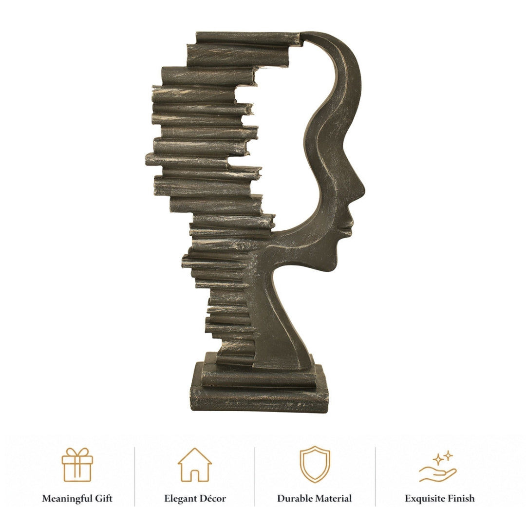 Modern Abstract Face Showpiece – Artistic Human Profile Figurine