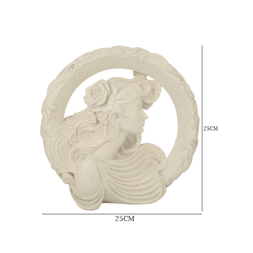 Art Nouveau Female Profile Sculpture