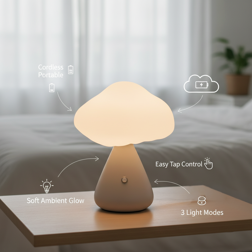 Wireless Touch cloud Table Lamp