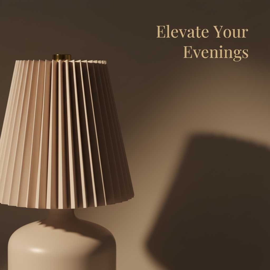 Grey Pleated Touch Tap Lamp