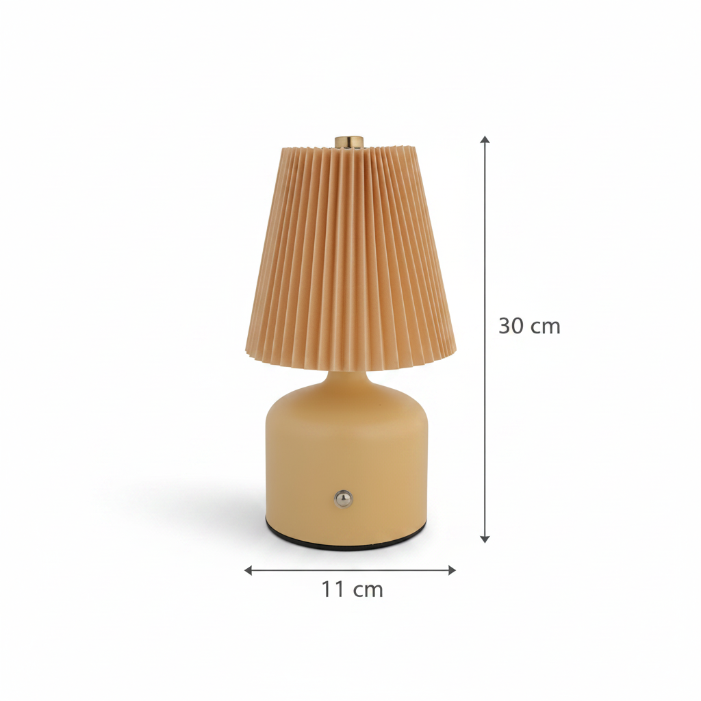 AuraGlow Pleated Touch Tap Lamp