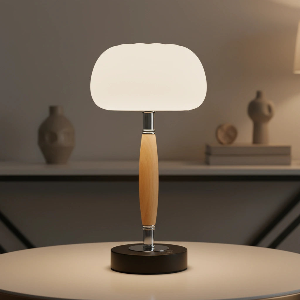 LumiTouch Cordless Mushroom Tap Lamp