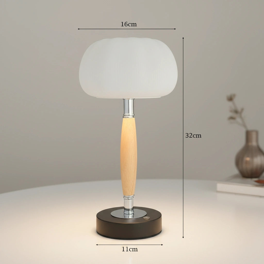 LumiTouch Cordless Mushroom Tap Lamp
