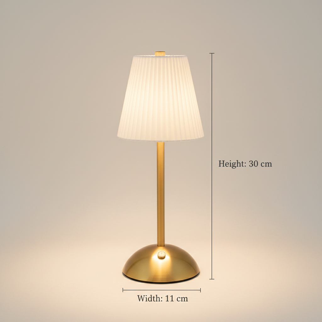 LuxeGlow Tap Lamp – Classic Cream Edition