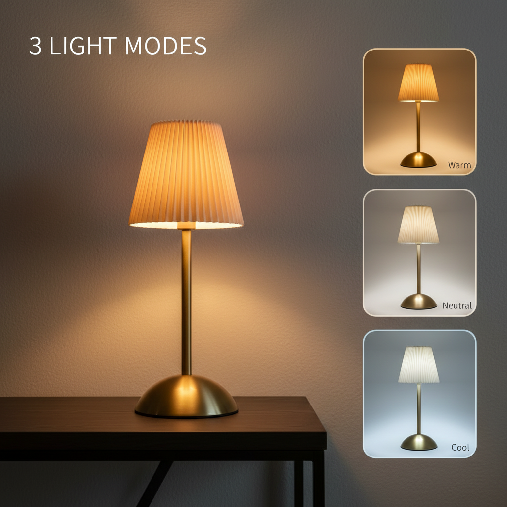 LuxeGlow Tap Lamp – Soft Orange Edition